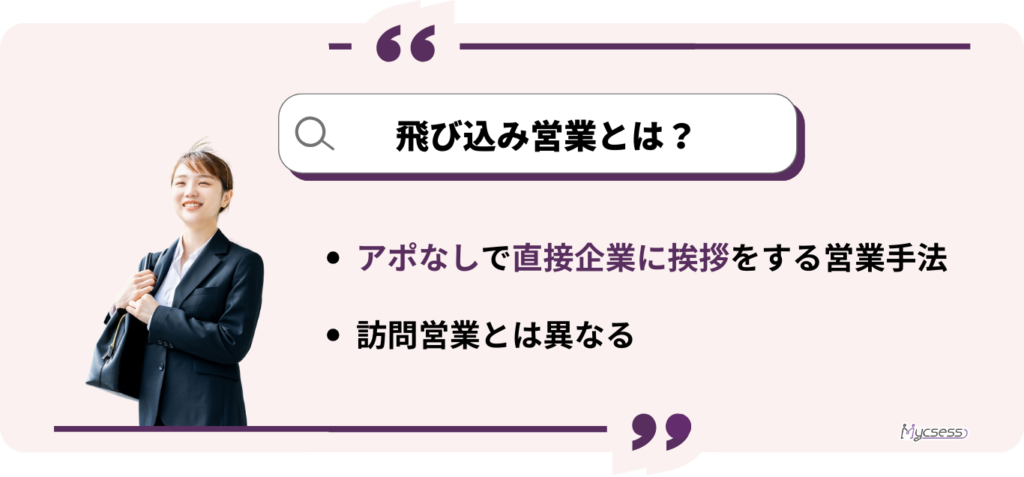 飛び込み営業　とは　意味　訪問営業違い