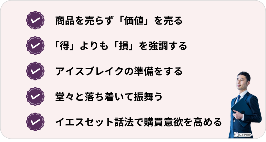 営業　商談　成果を出すコツ　ポイント